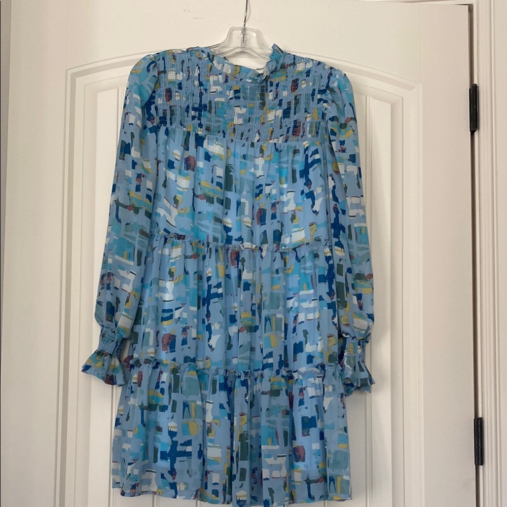 Blue Patterned Women's Dress
